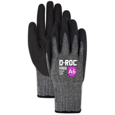 Magid Cut-Resistant Coated Gloves, Cut Level A6 , Sandy Nitrile , 5 1 PR GPD8205